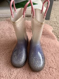 Sparkly Rain Boots Toddler Size 9