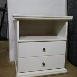 Set of 2 White IKEA Nightstands 