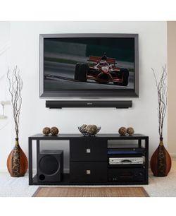 Jensen JSBW-210 2-Channel Wall-Mountable Bluetooth Soundbar, Black, Black