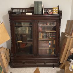 Antique Library Cabinet 