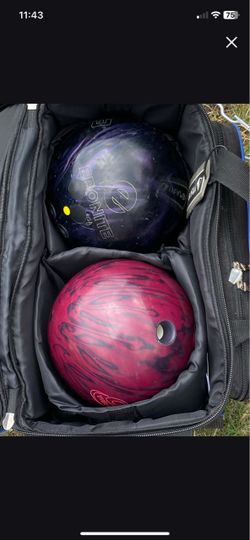 Bowling balls with bag