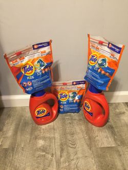 3Tide Pods 16counts 2tide Liquid 40oz 25loads bundle for $20