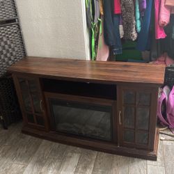 Electric Fire Place And Tv stand 