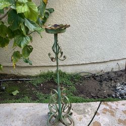 Candle Holder Or Plant Stand. Metal.