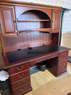 Executive desk with hutch
