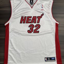 Reebok Miami Heat Shaq Shaquille O'Neal #32 Away White Jersey Men’s XL