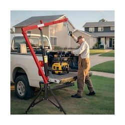 1000lbs Receiver Hitch Mounted Hydraulic 360° Swivel Truck Crane with 3 Boo