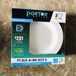 New Portor 4” LED Retrofit Recessed Lighting