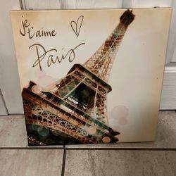 Eiffel Tower Photo Poster Board (15x12)