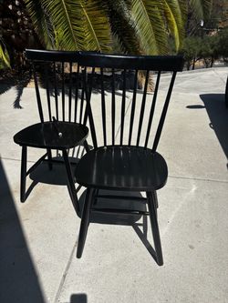 Black Windsor Dining Chairs – Set of 2