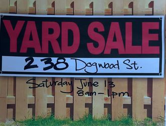 Yard Sale June 13th 8am-1pm