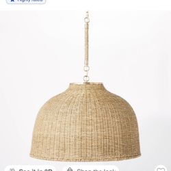 Threshold Studio McGee Large Seagrass Pendant Lamp Jute Shade