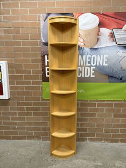 Corner wooden Bookcase 7 ft tall