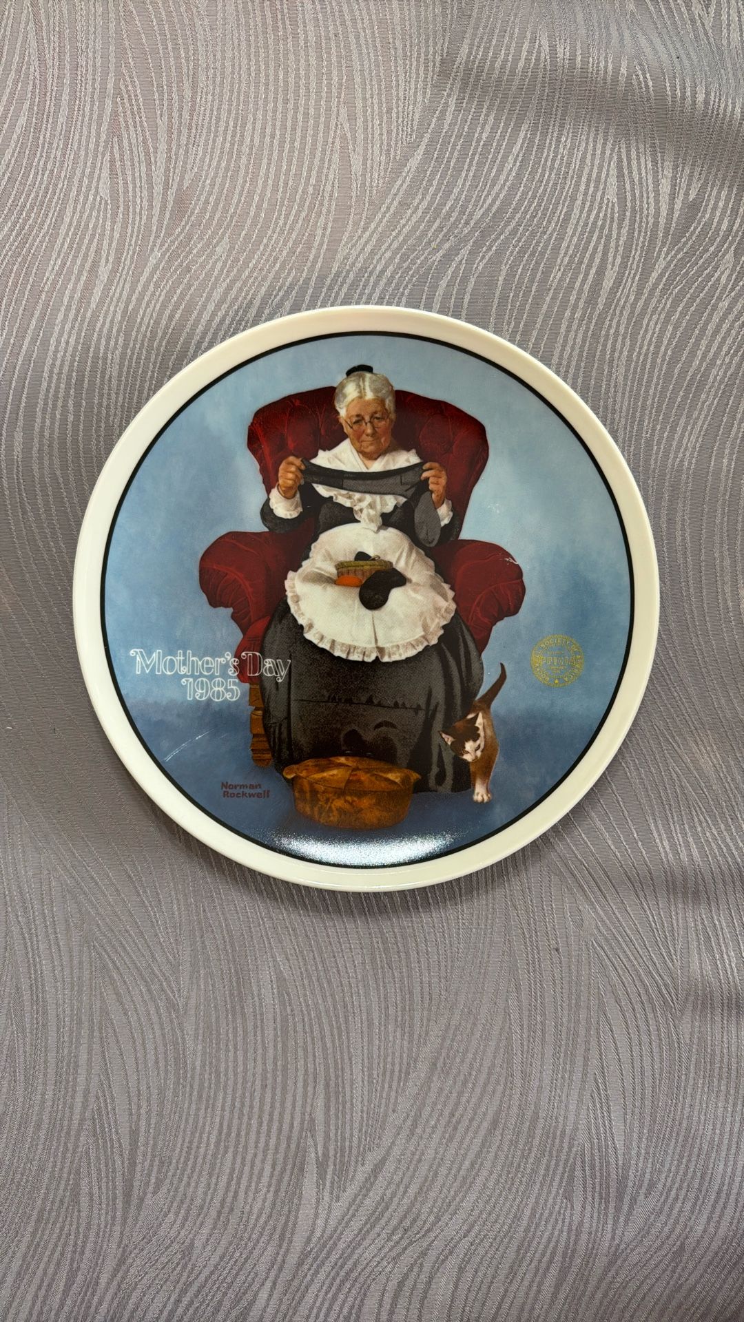Norman Rockwell Mending Time With Certificate
