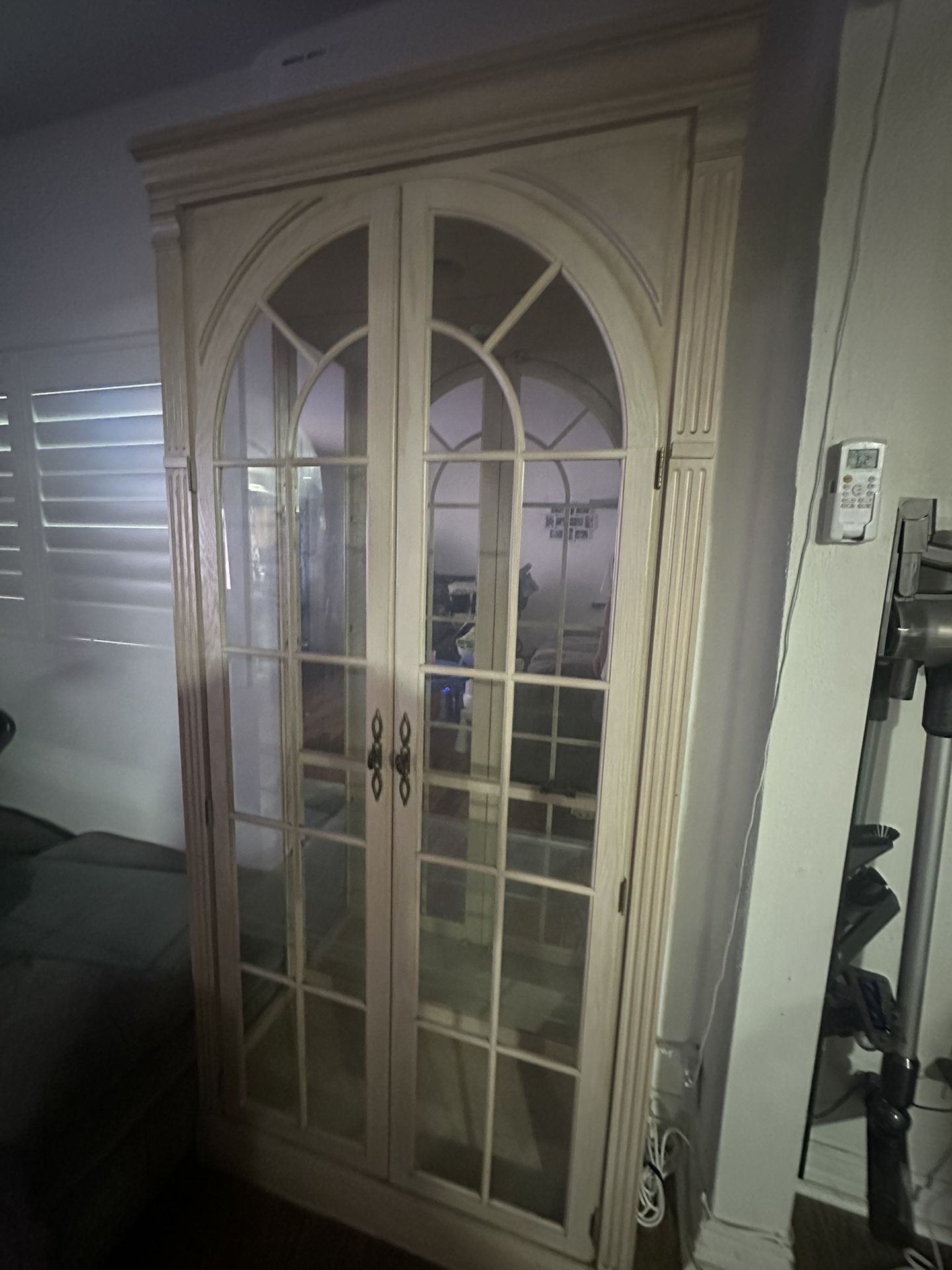Glass Storage Cabinet with mirror