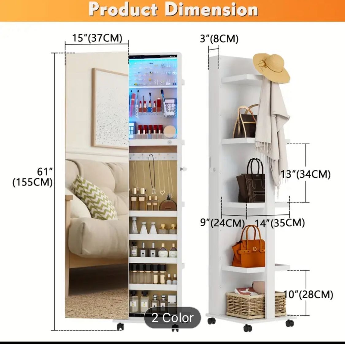 Mirror Jewelry Armoire $100 If Taken By This Weekend