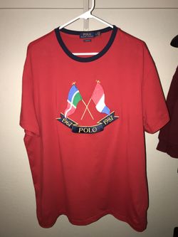 Polo Ralph Lauren cross flags t shirt size Large