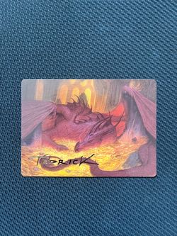 Smaug headliner signed art card