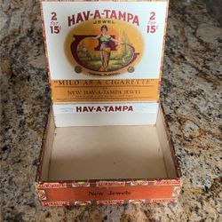 Vintage 1920 Circa Have-A-Tampa Cigar Box