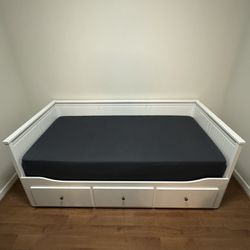 Daybed with 3 Drawers/2 Twin Mattresses Included