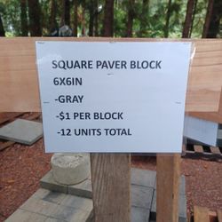 Square Paver Block 6inx6in 