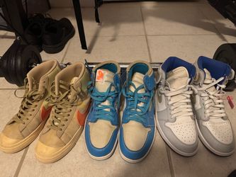 3 Pairs Off-White x Nike High-Top Sneakers