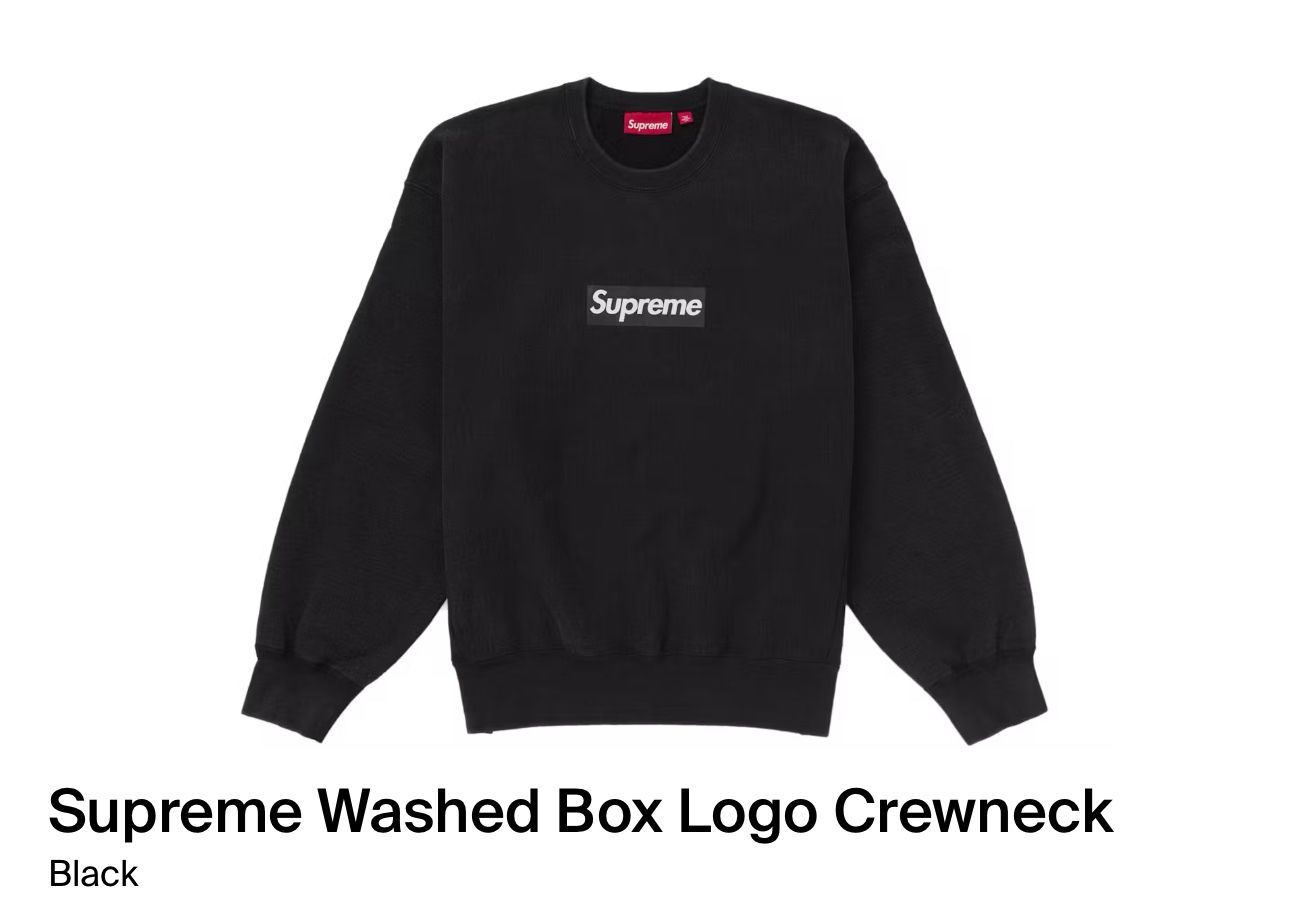 Supreme Washed Box Logo Crewneck