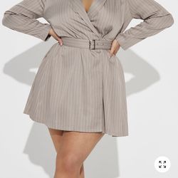 Pinstripe blazer dress