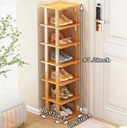 7-Tier Tall Wooden Shoe Rack