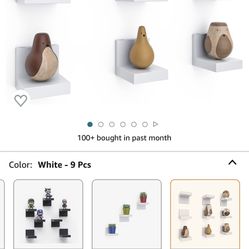 9 Piece Floating Shelves (white)