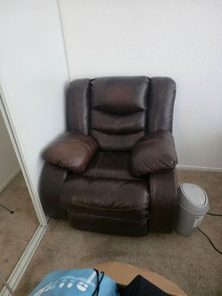 Brown Leather Recliner Chair
