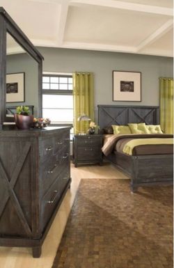 CLOSEOUT! YOSEMITE HEAVY WOOD KING / CA KING BED SET!