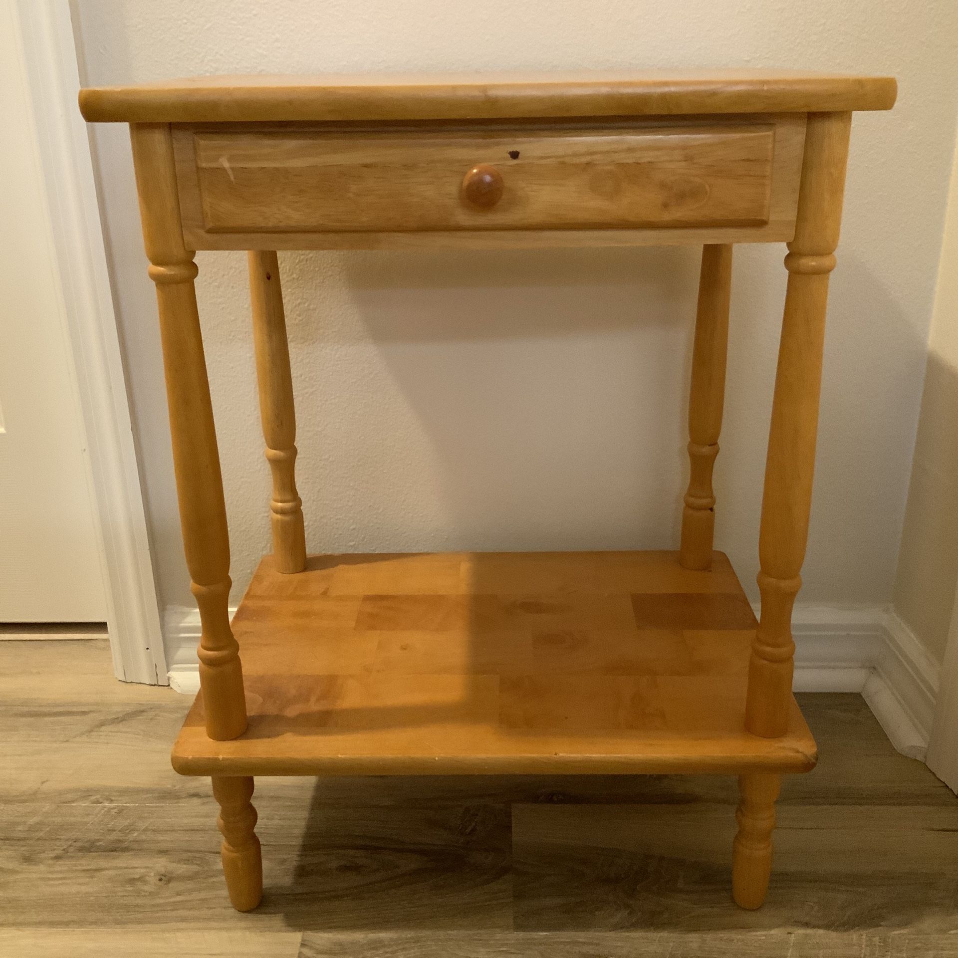 Wooden Side Table / Nightstand – 24”H x 18”W x 13”D