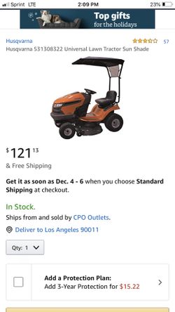 Husqvarna tractor sunshade model 45-0373