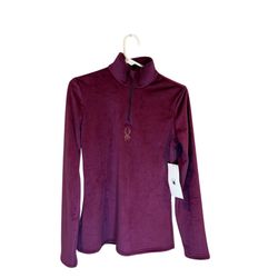 Spyder Shimmer Raisin Half Zip Quarter medium
