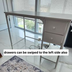 40" White Desk 