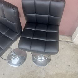Black Adjustable Bar Stools