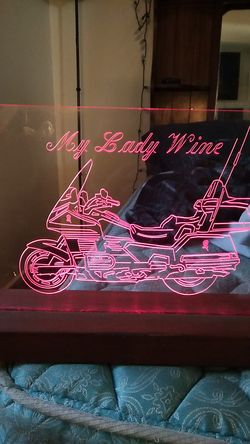 Lighted Goldwing sign