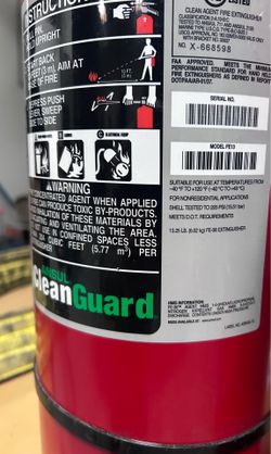 Clean guard and Halotron fire extinguisher