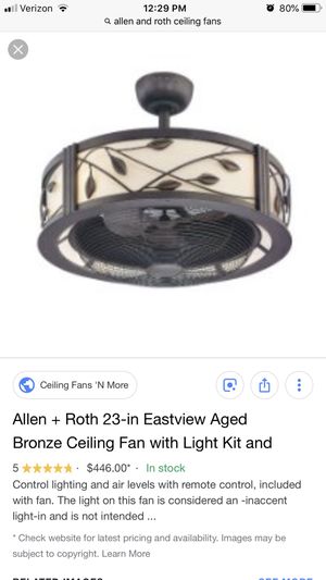 Allen And Roth 23 Inch Eastview Aged Bronze Ceiling Fan With Light Kit And Remote For Sale In Highland Beach Fl Offerup
