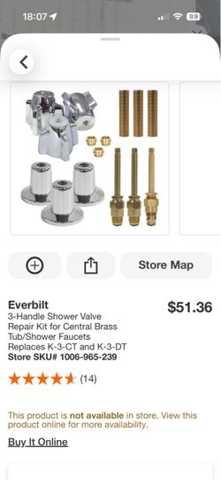 Everbilt Shower Faucet Rebuild Kit for Central Brass
