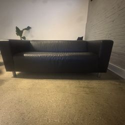 Black Leather Sofa