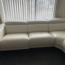 Leather, Electric Recliner Couch 
