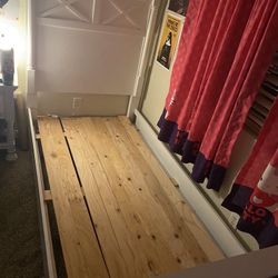 twin bed frame with mattress