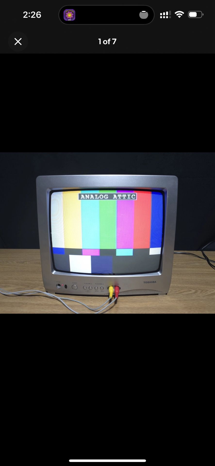 Y2K Toshiba 13A25 13" Color AV CRT TV