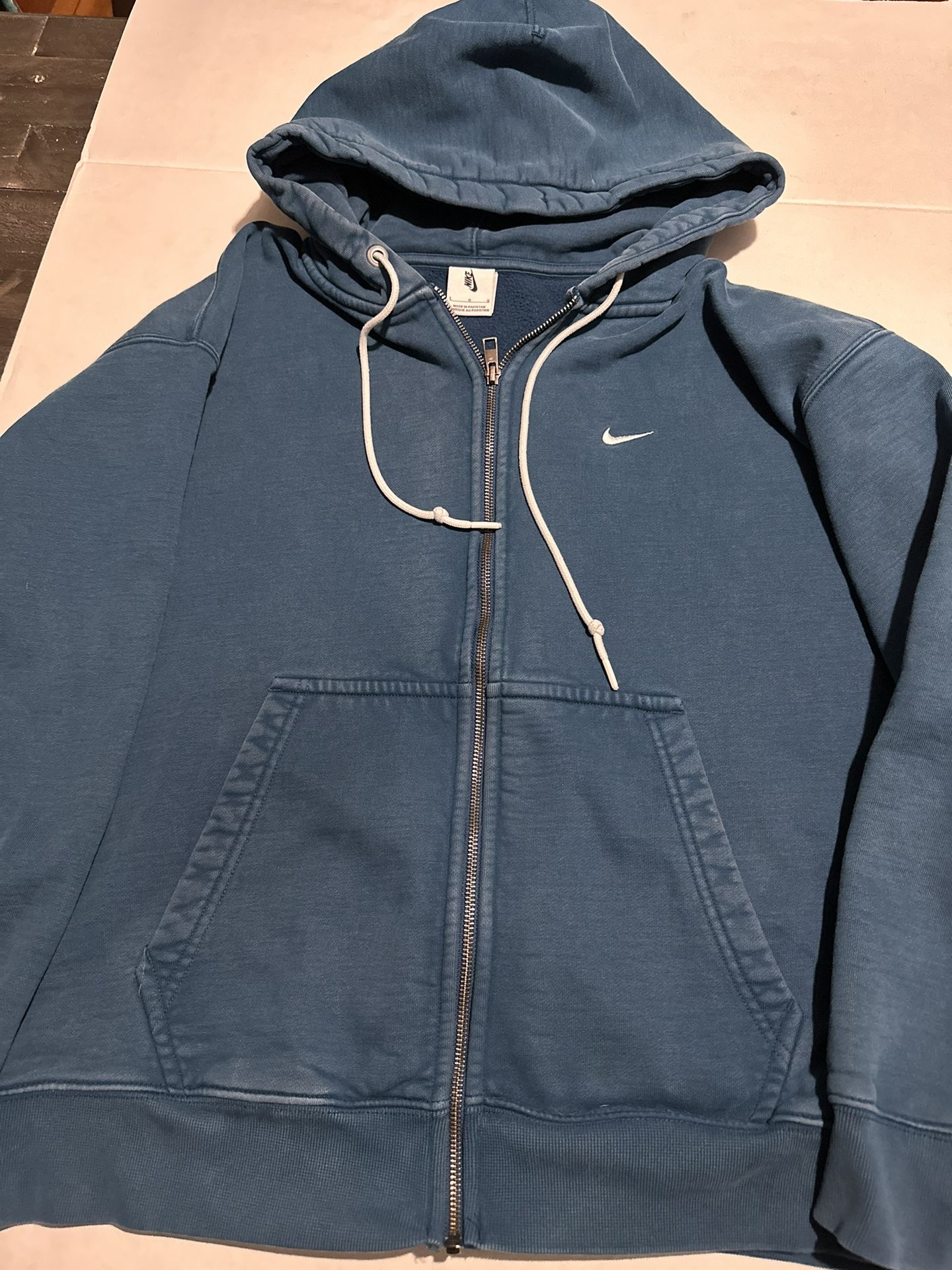 Nike Solo Swoosh Fleece Full Zip Hoodie Size L Extremely Thick