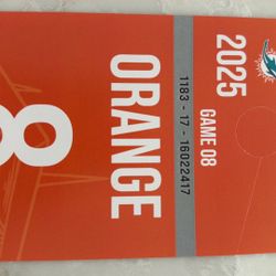 Orange Parking Pass Dolphins Bengals