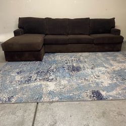 Sectional Sofa Couch with Chaise Brown