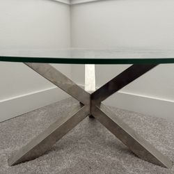 Glass coffee table