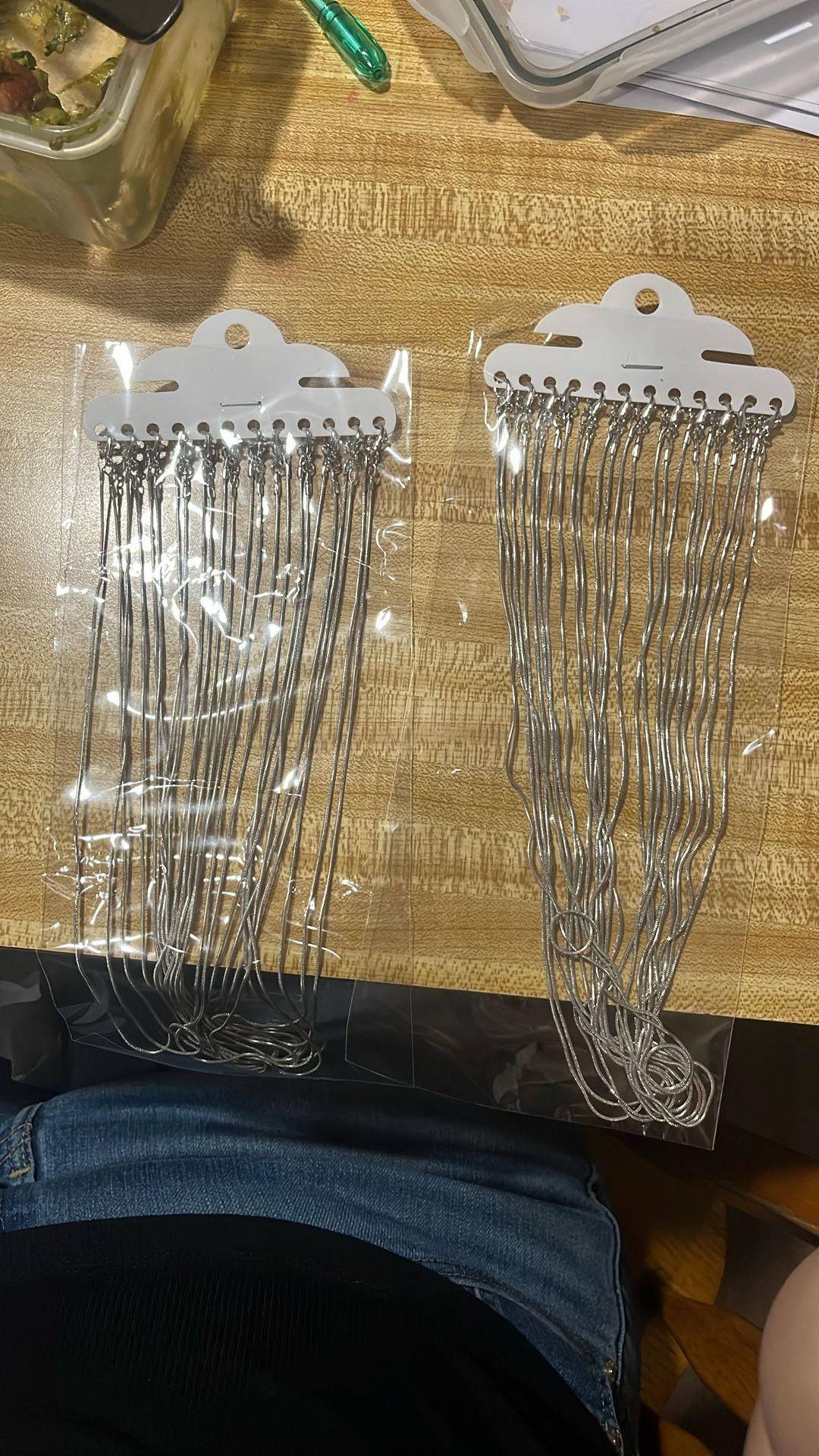 24pcs Snake Chains Silver Plated 18inch